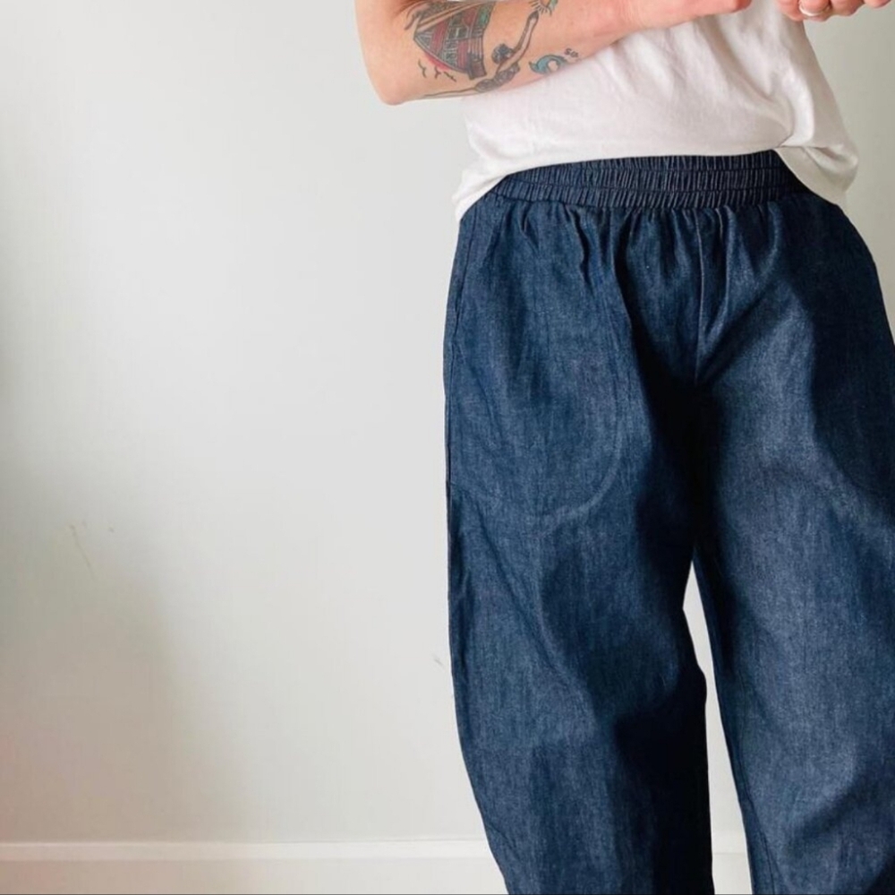 RED SKY Elastic Waist Barrel Pants Size Medium
